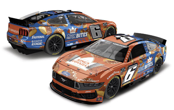 2024 Brad Keselowski NASCAR Diecast 6 Kings Hawaiian Soft Pretzel Bites  CWC 1:64 Lionel Action ARC Diecast Chassis 99